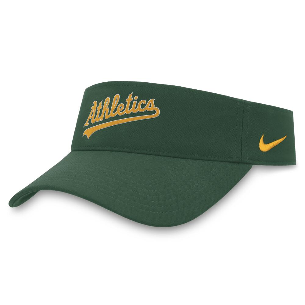 Oakland Athletics Wordmark Nike Men's Dri-FIT MLB Visor in Green Cover