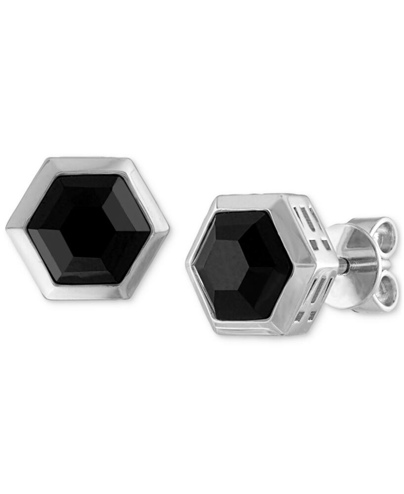 Bulova Men's Icon Black Spinel (1/10 ct. t.w.) Stud Earrings in Sterling Silver - Na Cover