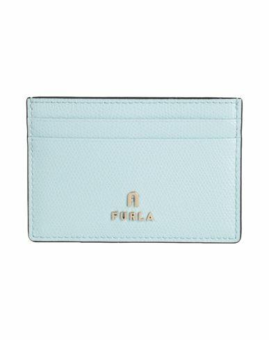 Furla Furla Camelia S Card Case Woman Document holder Sky blue Soft Leather Cover