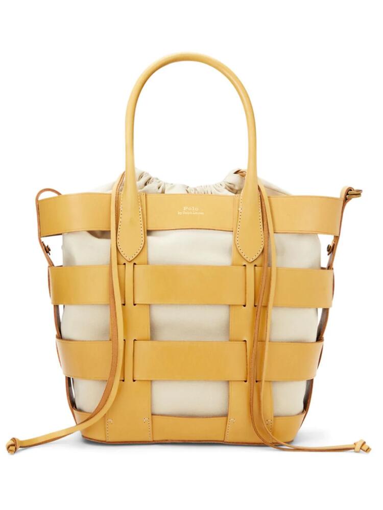 Polo Ralph Lauren woven leather tote bag - Yellow Cover