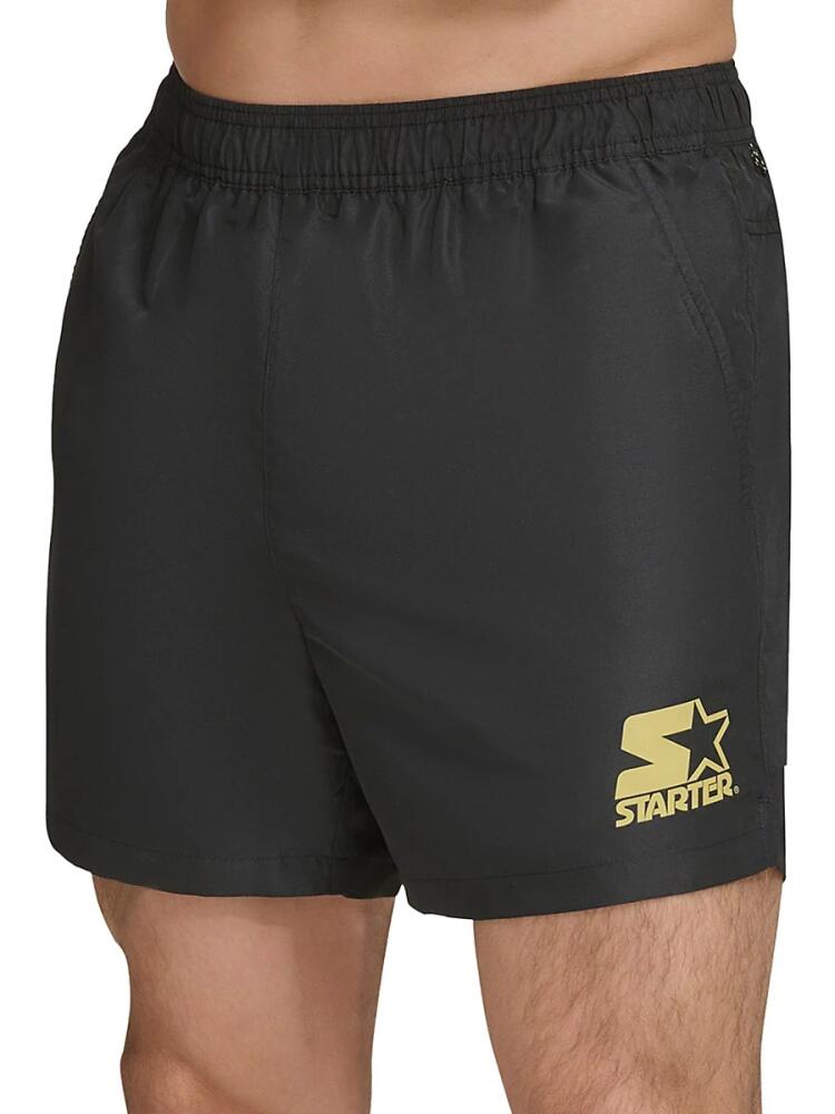 Starter Men's Logo Volleyball Shorts - Black Cover