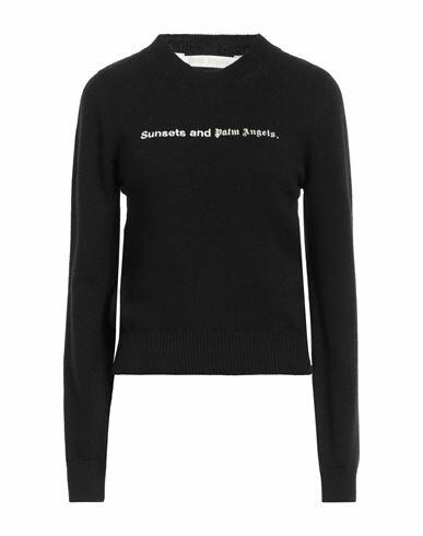 Palm Angels Woman Sweater Black Merino Wool, Viscose, Polyamide, Cashmere, Polyester Cover