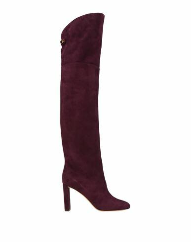 Skorpios Woman Boot Deep purple Soft Leather Cover