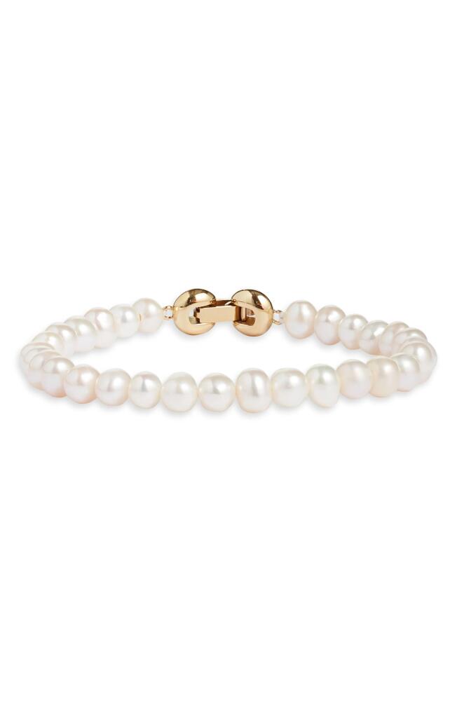 Jenny Bird Noa Beaded Freshwater Pearl Bracelet in High Polish Gold Cover