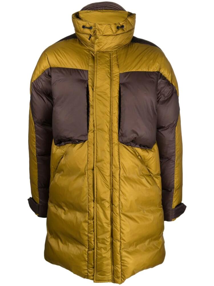 Colmar zip-up panelled down jacket - Brown Cover