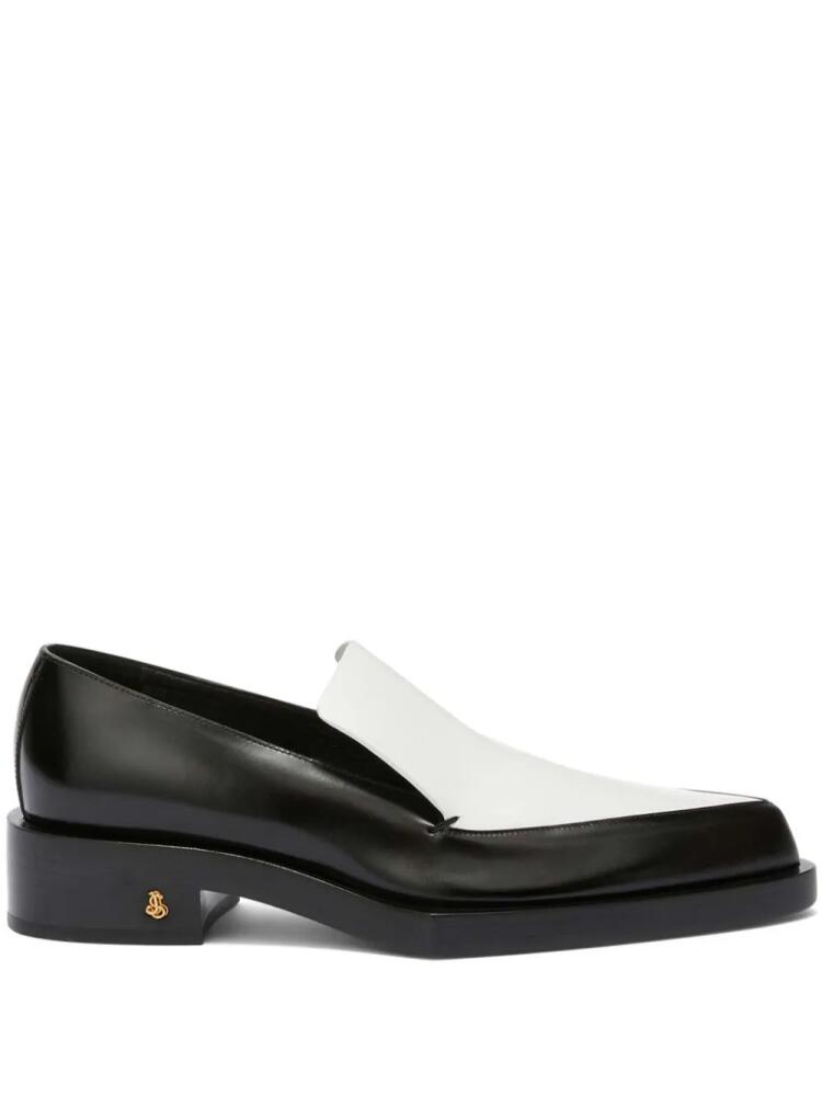 Jil Sander two-tone leather loafers - Black Cover