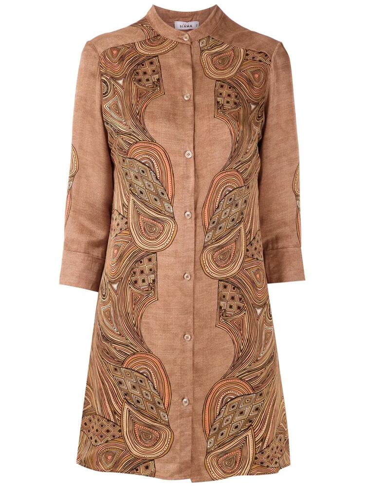 Amir Slama silk shirt dress - Brown Cover