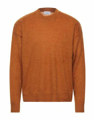 Amish Man Sweater Ocher Acrylic, Mohair wool, Polyamide Cover