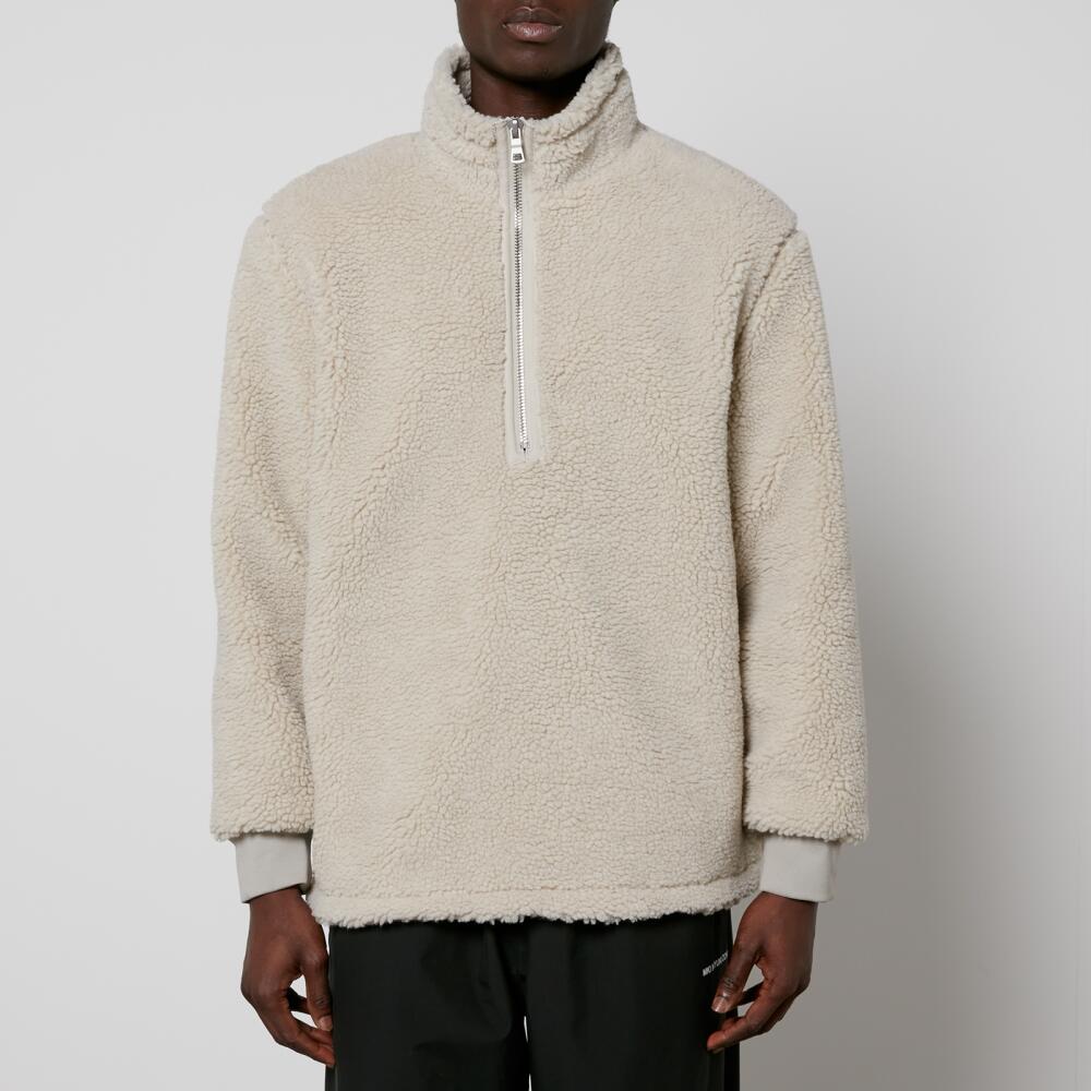 MKI MIYUKI ZOKU Faux Shearling Quarter-Zip Jumper Cover