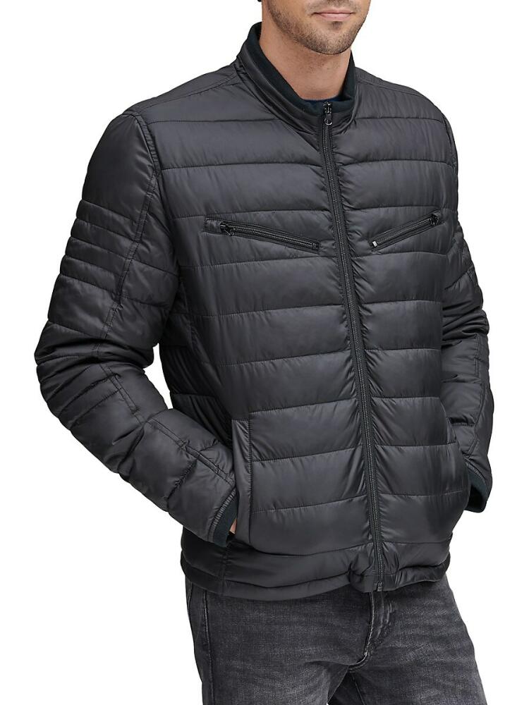 Andrew Marc Men's Grymes Channel Quilted Puffer Jacket - Black Cover