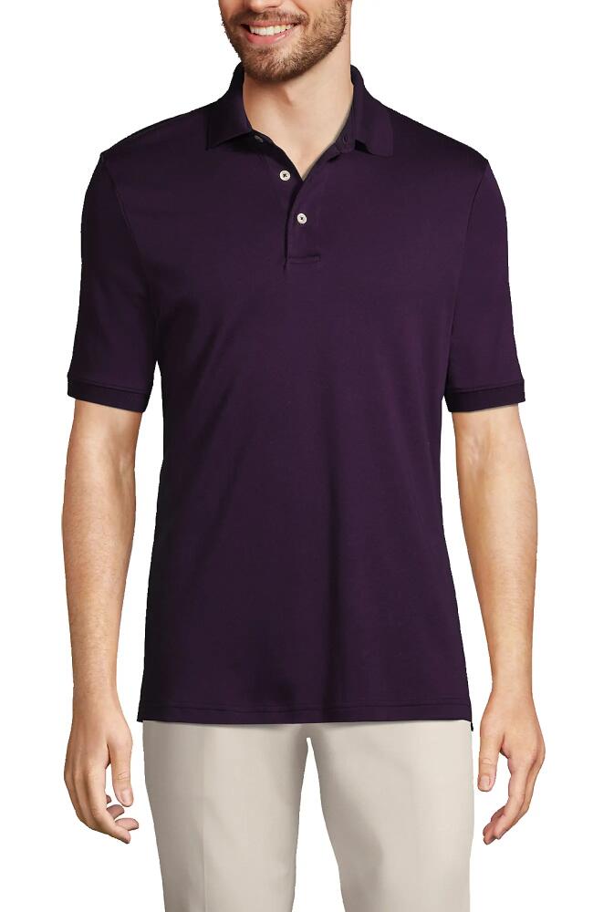 Lands' End Short Sleeve Cotton Supima Polo Shirt in Blackberry Cover