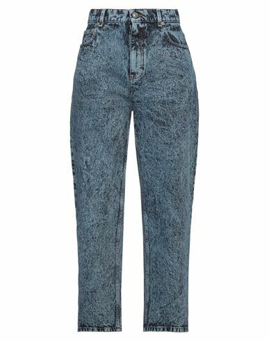 Marni Woman Jeans Blue Cotton, Calfskin Cover