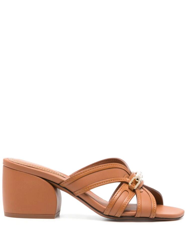 ZIMMERMANN Prisma 65mm leather sandals - Brown Cover