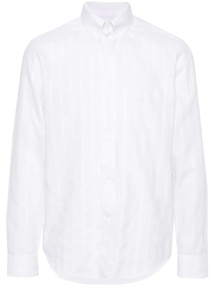 FURSAC striped linen-blend shirt - White Cover