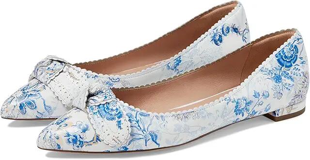 Cole Haan Bellport Bow Skimmer (Peacock Print Leather) Women's Flat Shoes Cover