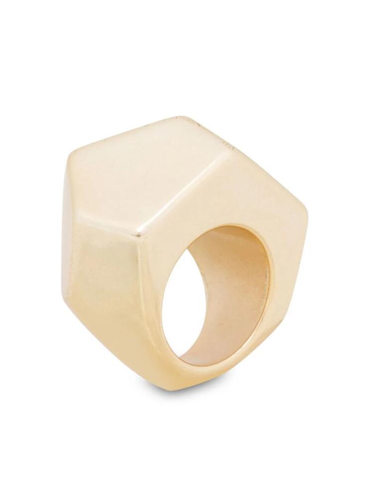 Alberta Ferretti faceted metallic ring - Gold Cover