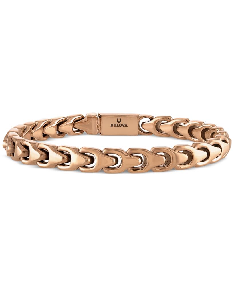 Bulova Rose Gold-Tone Ip Stainless Steel Link Bracelet - Rose Gold Tone Cover