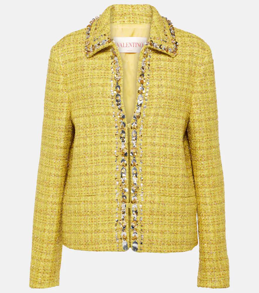 Valentino Embellished tweed jacket Cover