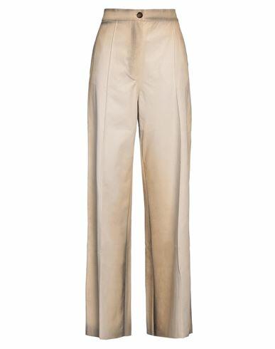 Aviù Woman Pants Beige Polyurethane, Viscose Cover