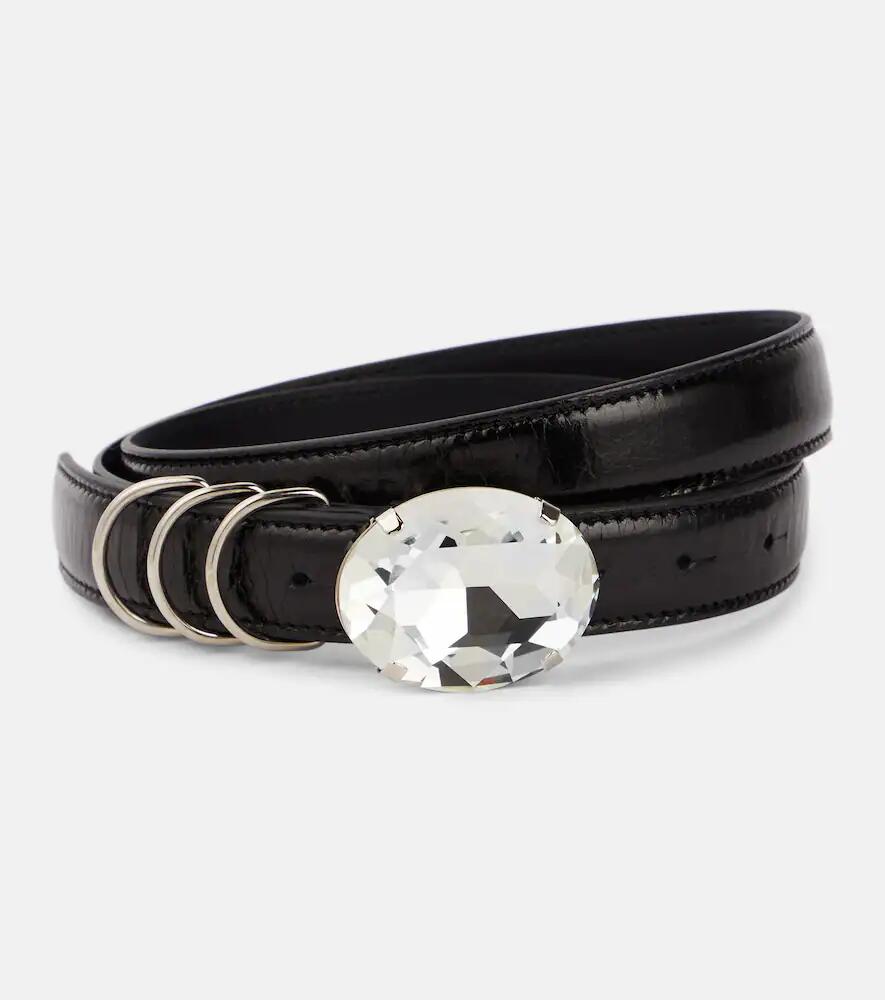 Alessandra Rich Embellished leather belt Cover