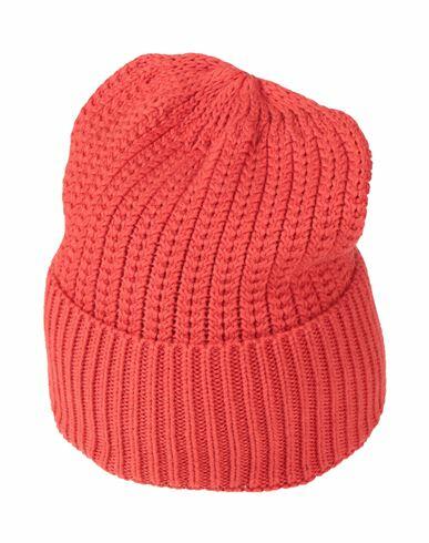 Ea7 Man Hat Red Cotton, Wool Cover