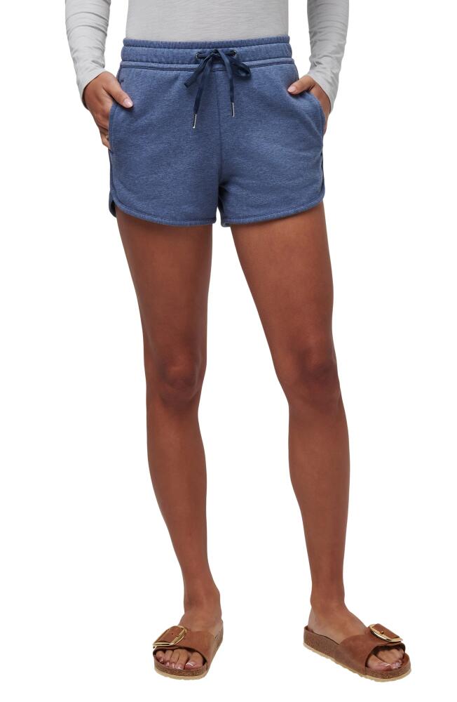 TravisMathew Cloud Drawstring Fleece Shorts in Heather Navy Cover