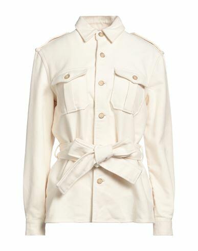 Polo Ralph Lauren Woman Overcoat & Trench Coat Cream Cotton Cover