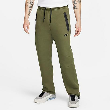 Nike Men's Sportswear Tech Fleece Open-Hem Sweatpants in Green/Medium Olive Cover