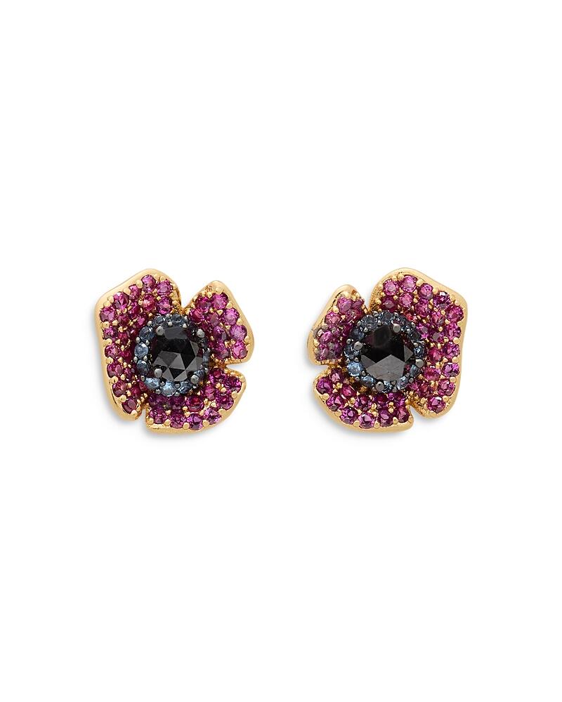 kate spade new york Color Cubic Zirconia Flower Stud Earrings in Gold Tone Cover