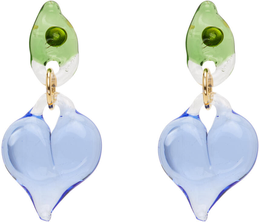 LEVENS JEWELS Blue & Green Corazon Earrings Cover