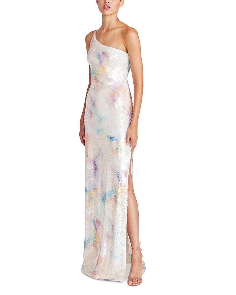 Ml Monique Lhuillier Paige Sequined One Shoulder Gown Cover