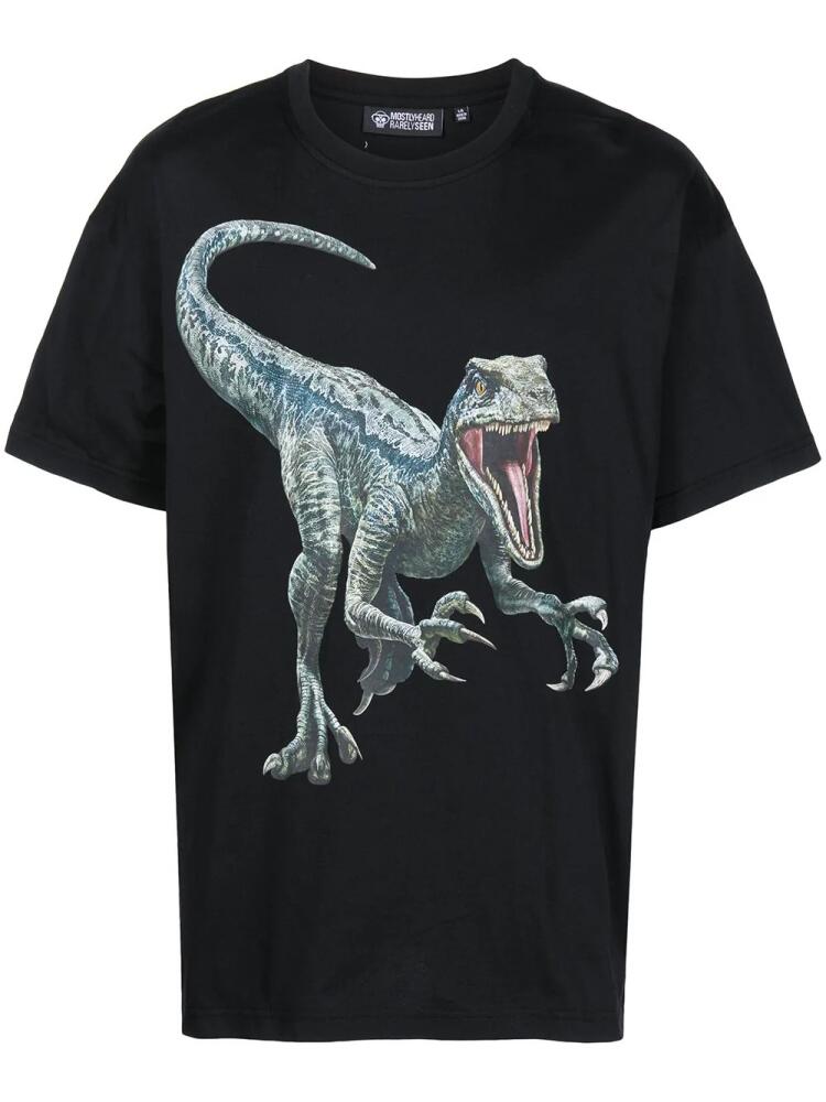 Mostly Heard Rarely Seen Dino-print T-shirt - Black Cover