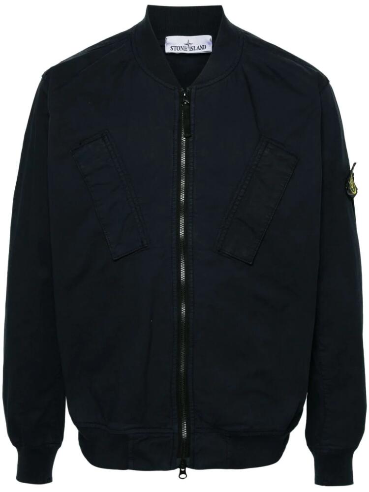 Stone Island Compass-badge bomber jacket - Blue Cover