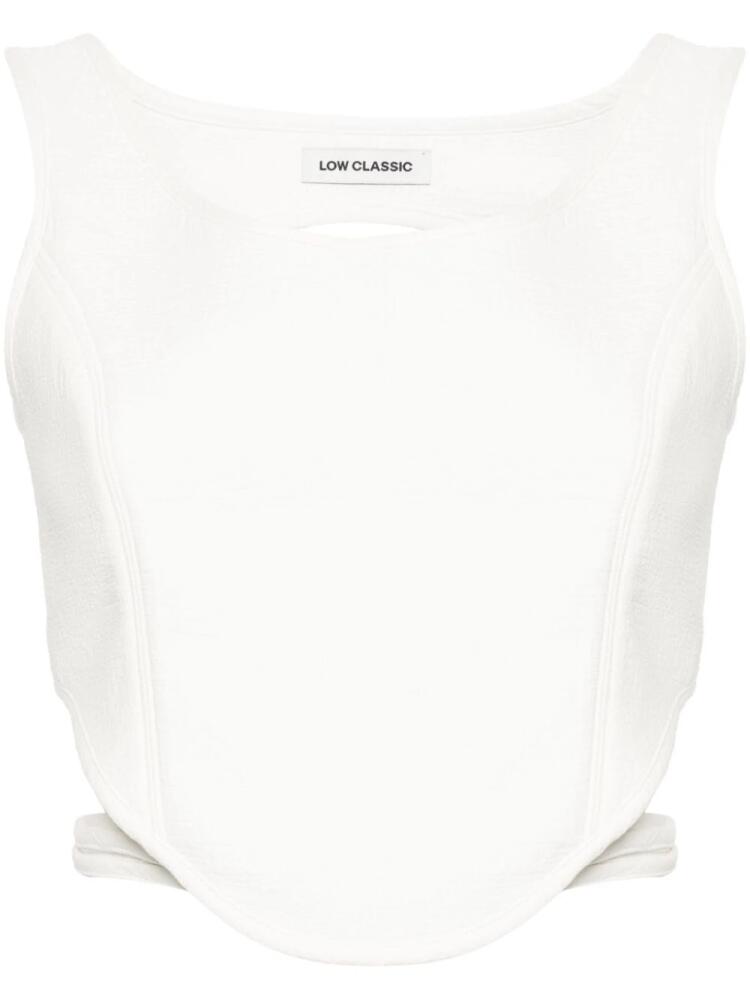 Low Classic cut-out-detail cropped top - White Cover