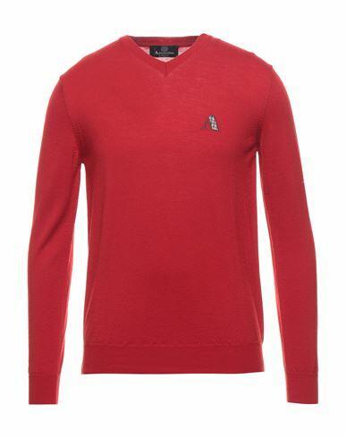 Aquascutum Man Sweater Red Virgin Wool, Acrylic Cover