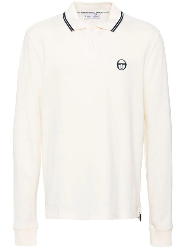 Sergio Tacchini logo-embroidered polo shirt - Neutrals Cover