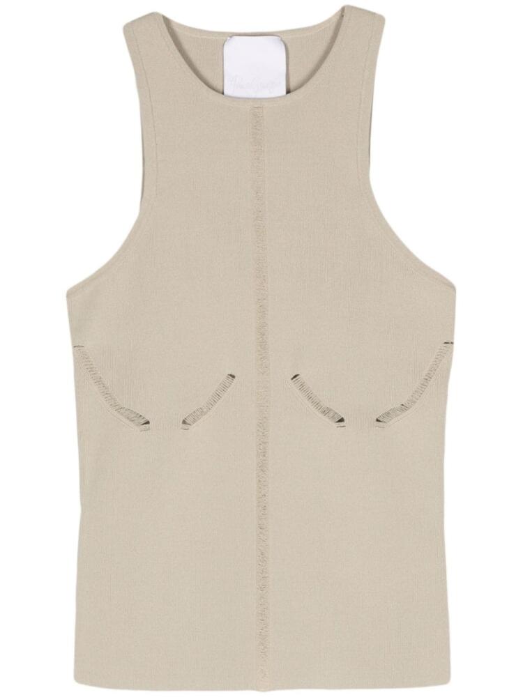 Paris Georgia Mia ribbed tank top - Neutrals Cover