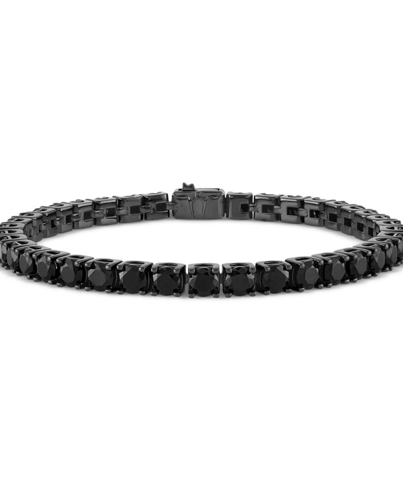 Bulova Men's Icon Black Spinel (1/10 ct. t.w.) Tennis Bracelet in Sterling Silver - Na Cover