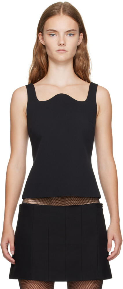 Recto Black Signature Curved Neck Tank Top Cover