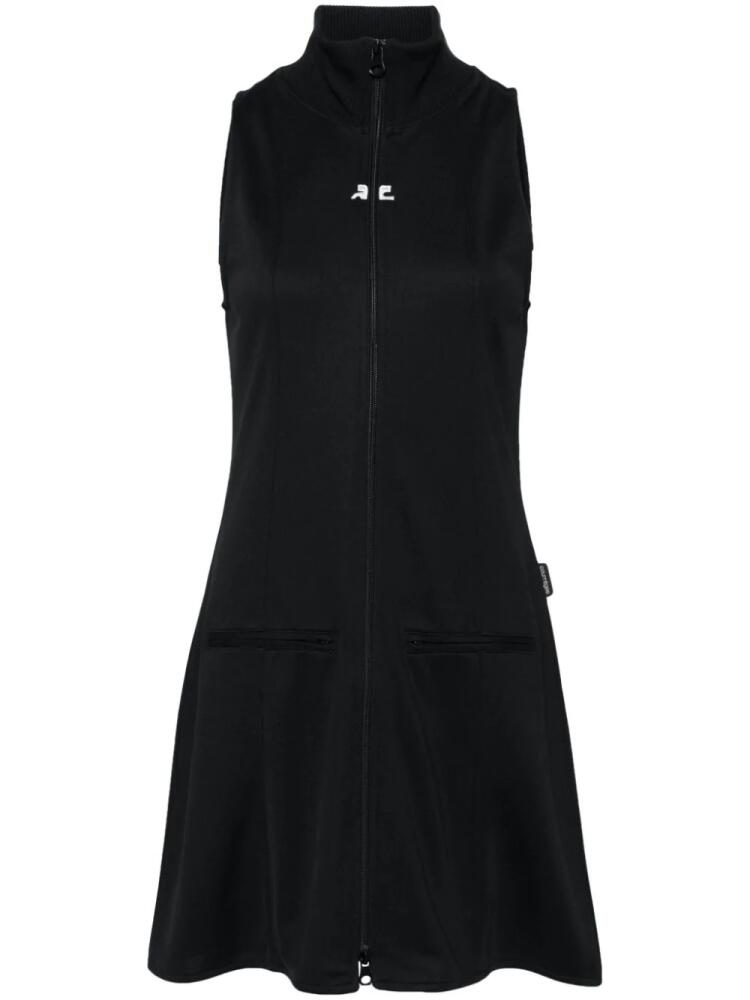 Courrèges Interlock logo-embroidered minidress - Black Cover