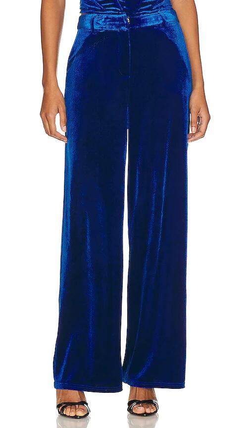 Line & Dot Du Jour Velvet Pants in Royal Cover