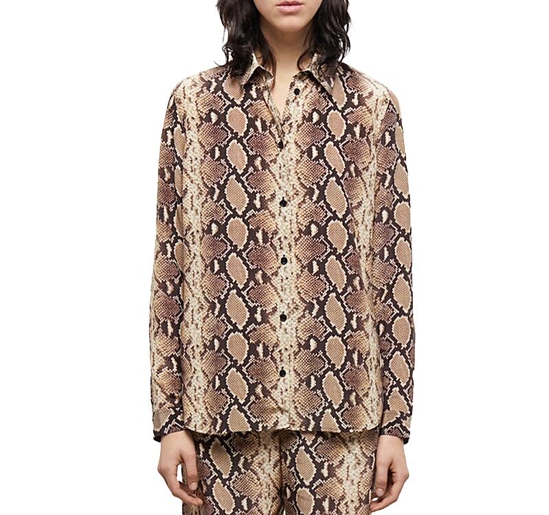 The Kooples Silk Snake Print Blouse Cover