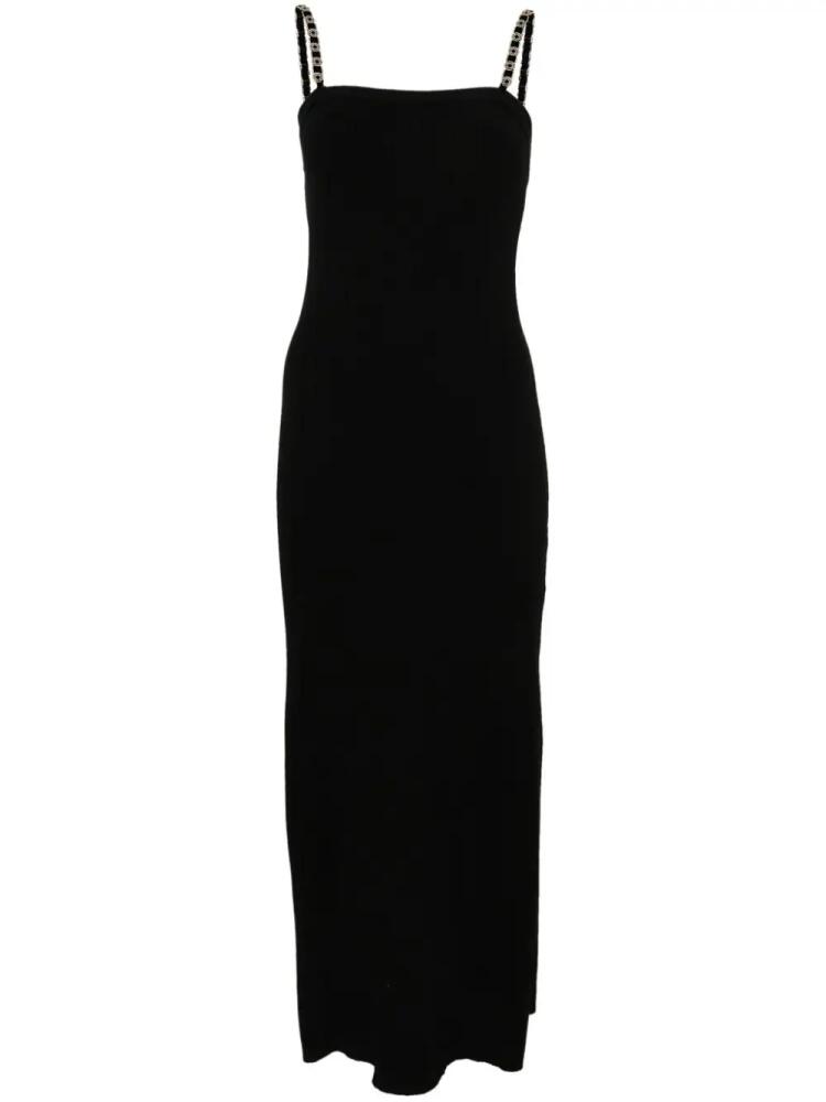 Maje logo-embellished maxi dress - Black Cover