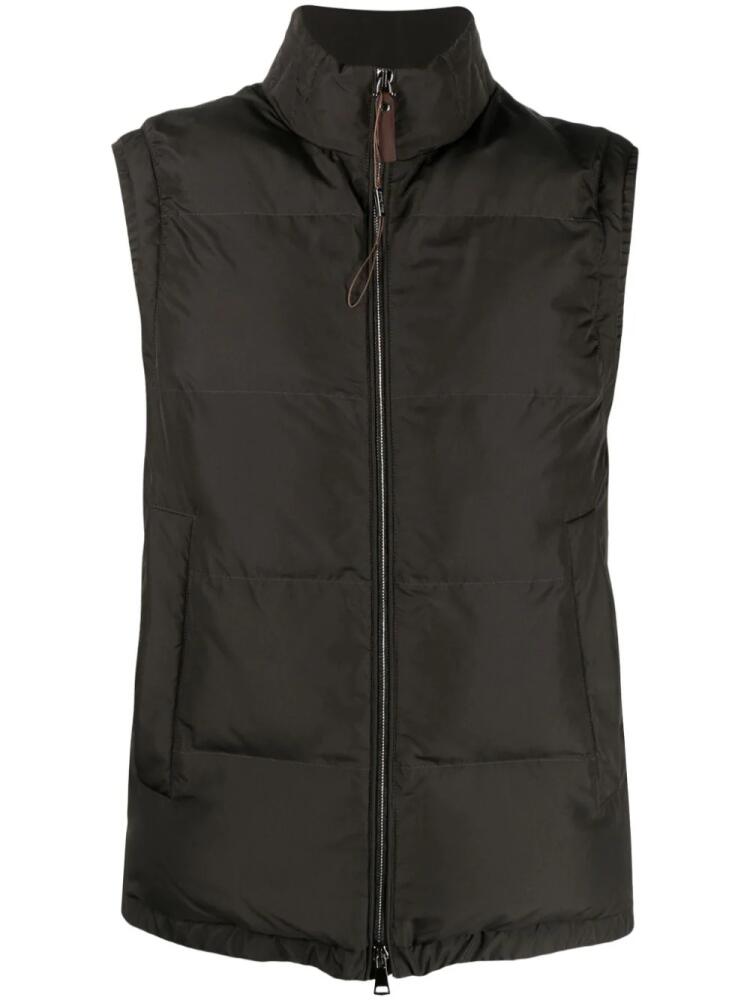 Canali zip-up padded vest - Green Cover