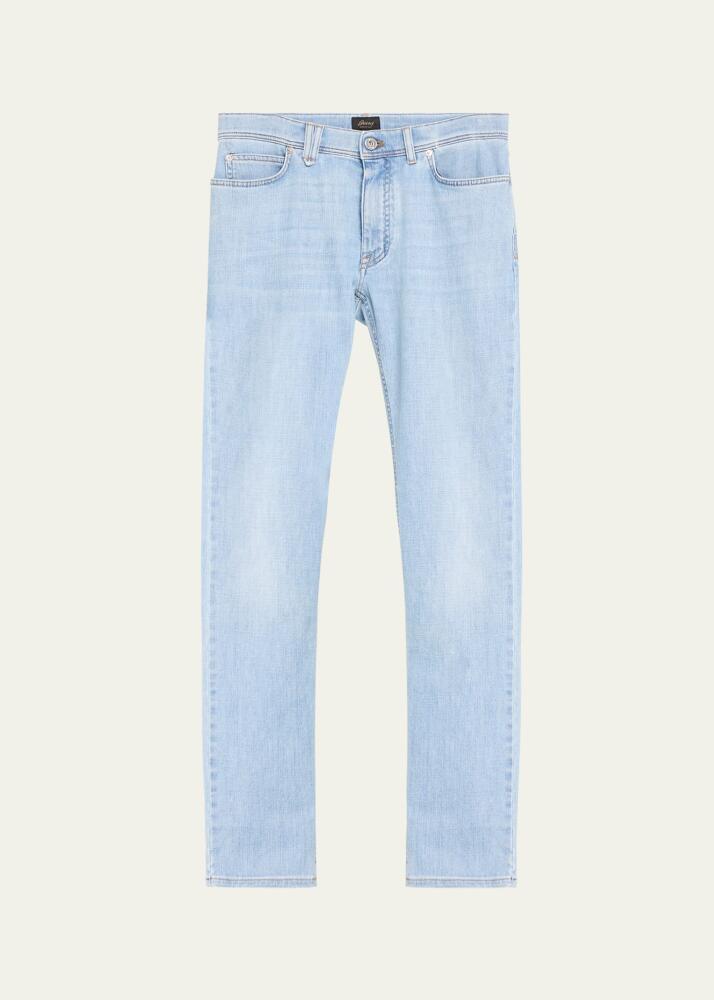 Brioni Men's Slim-Fit Light Wash Denim Jeans Cover