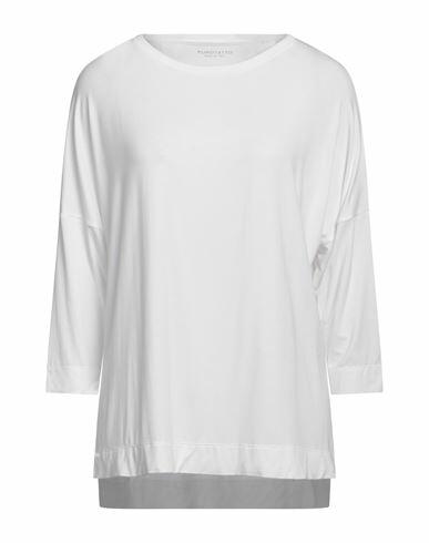 Purotatto Woman T-shirt White Viscose, Elastane Cover