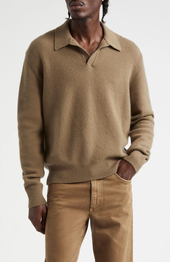 ZEGNA Oasi Cashmere Polo Sweater in Fango Cover