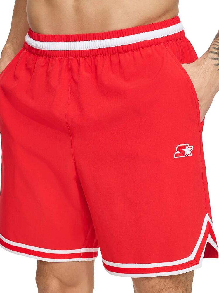 Starter Men's Varsity Tipped Stretch Volleyball Shorts - Red Cover