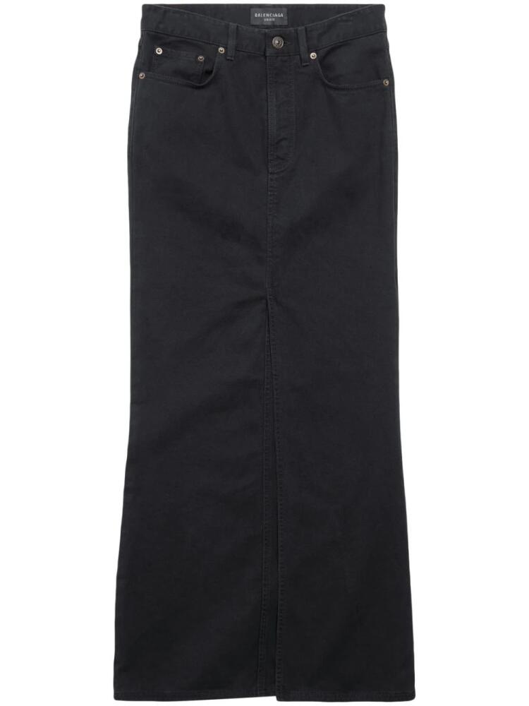 Balenciaga mid-rise denim skirt - Black Cover