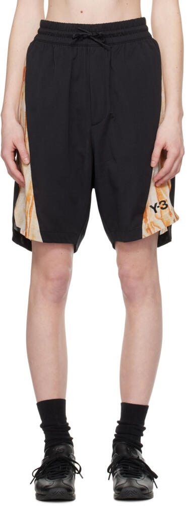 Y-3 Black Rust Dye Shorts Cover